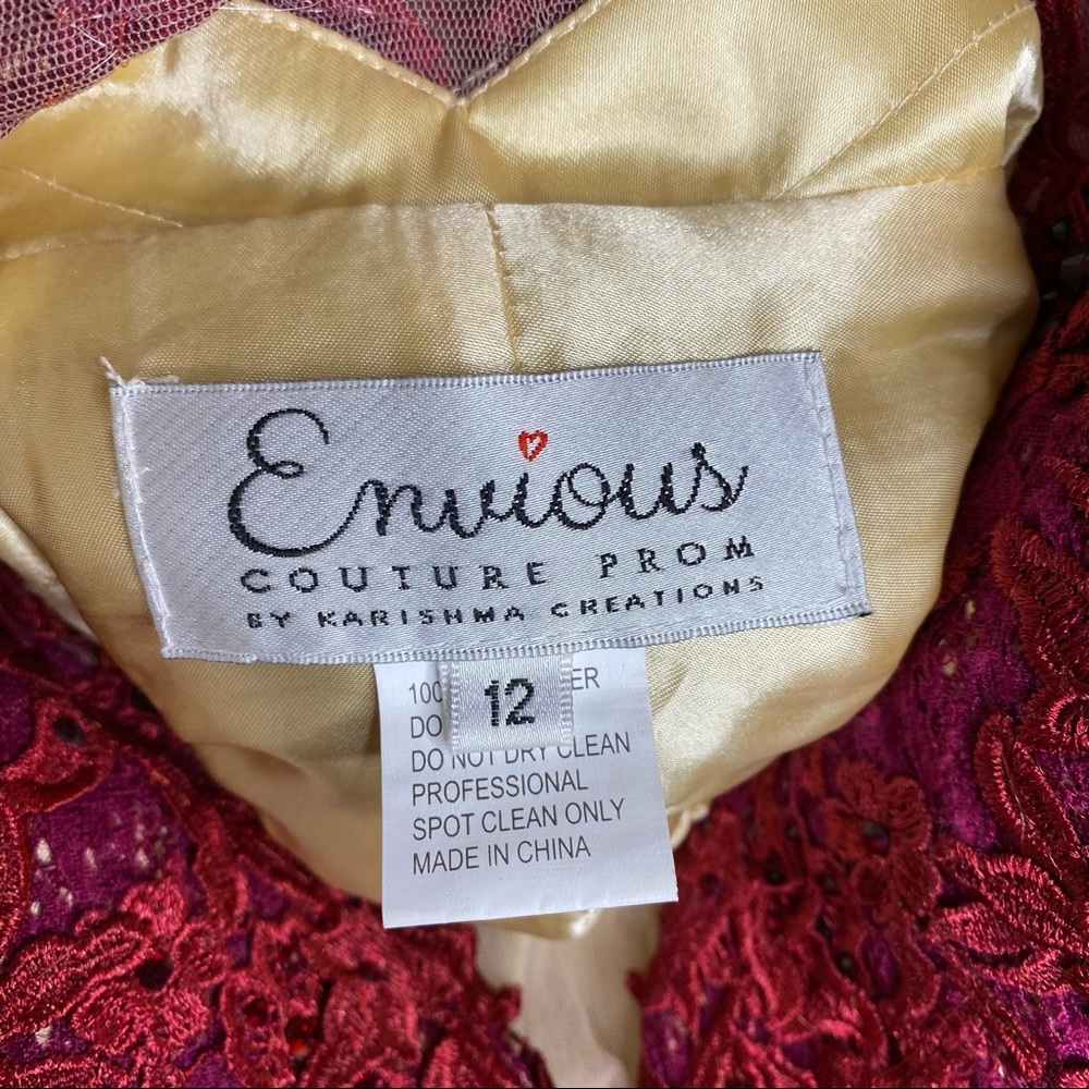 Envious Couture Prom by Karishma Beaded Lace Illusion Dress - Picture 13 of 15